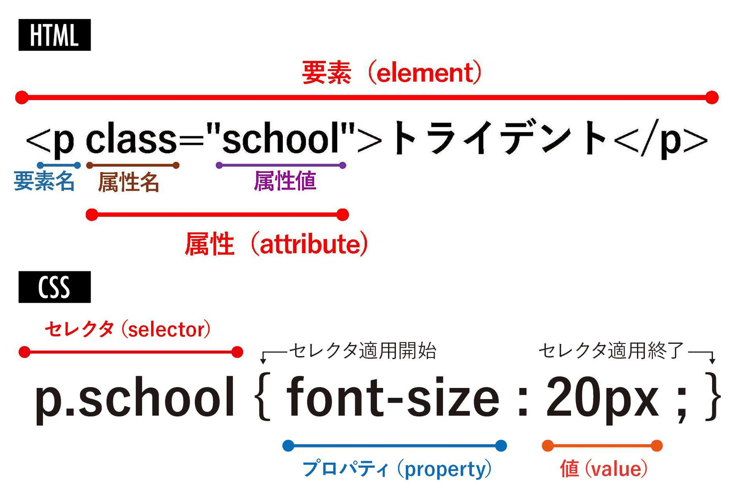 HTMLとCSSの名称解説