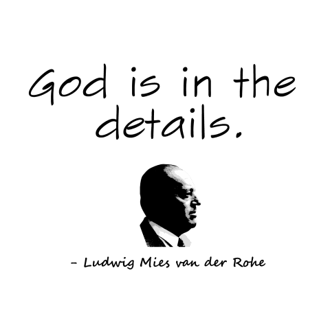 God is in the details